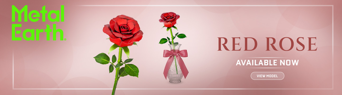 Metal Earth Red Rose